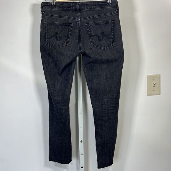 AG Women’s The Jegging Super Skinny Fit Cropped Denim Jeans Black Size 27 - Picture 9 of 12